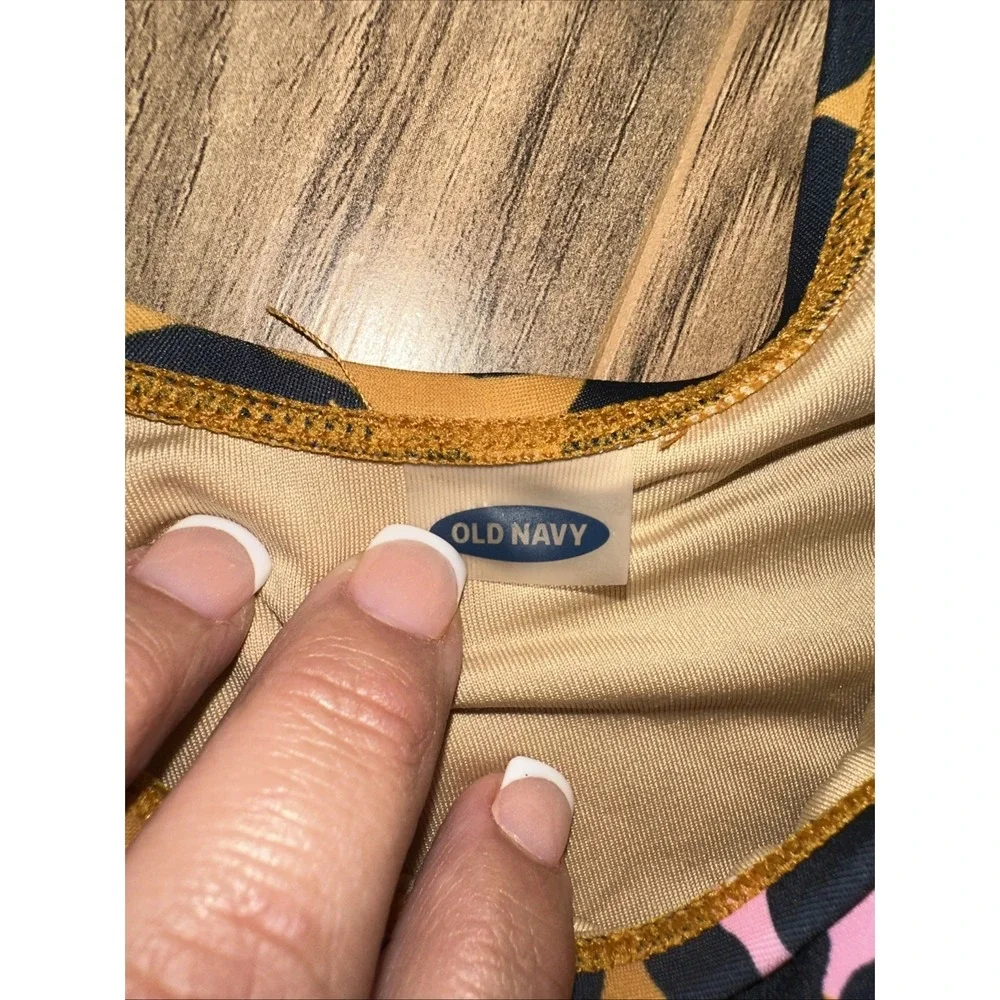Old Navy Girls Two Piece Bathing Suit XL‎ Cheetah Print